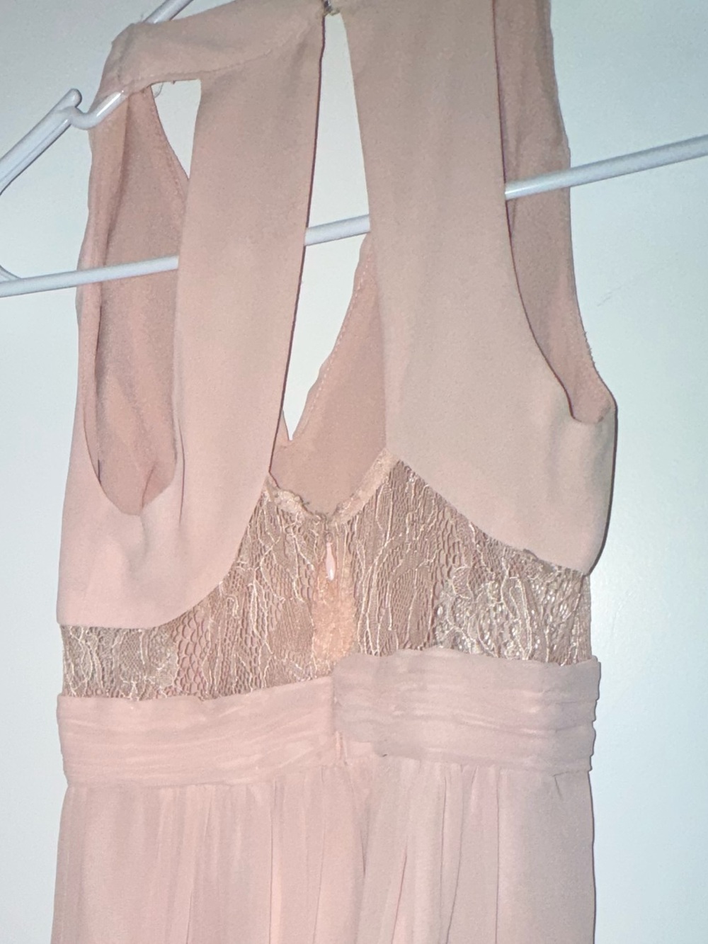 BCBGeneration Sleeveless Lace-Accent Midi Dress in Blush Pink